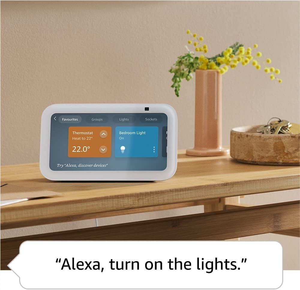 All-new Echo Show 5 (3rd generation) I Compact smart touchscreen with Alexa for smart home control and more I Cloud Blue