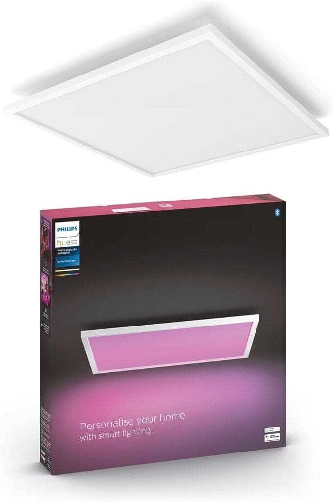 Philips Hue Surimu White and Colour Ambiance Smart Lighting Square Panel Light. With Bluetooth, Works with Alexa, Google Assistant and Apple Homekit