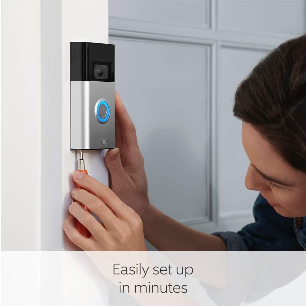 Certified Refurbished Ring Video Doorbell (2nd Gen) by Amazon | Wireless Video Doorbell Security Camera with 1080p HD Video, Wifi, battery-powered, easy installation | Works with Alexa