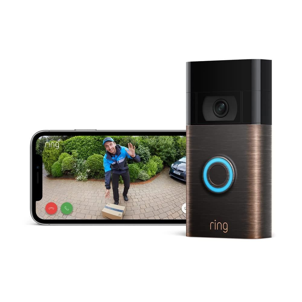 Ring Video Doorbell (2nd Gen) by Amazon | Wireless Video Doorbell Security Camera with 1080p HD Video, Wifi, battery-powered, easy installation | 30-day free trial of Ring Protect | Works with Alexa