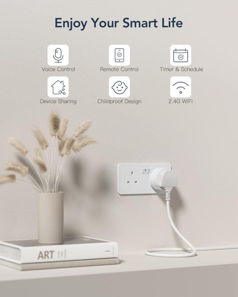 Smart Plug Mini GNCC WiFi Plugs Works with Alexa, Google Home, Smart Socket Wireless Remote Control Timer Plug, Smart WiFi Outlet with Device Sharing, Only 2.4Ghz WiFi, 13A 3120W, 4 Pack