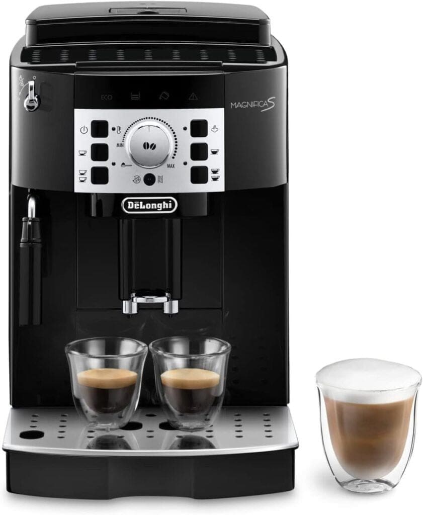 DeLonghi Magnifica S, Automatic Bean to Cup Coffee Machine, Espresso and Cappuccino Maker, ECAM22.110.B, 1.8 liters,Black [Amazon Exclusive]